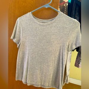 Simple grey crop top